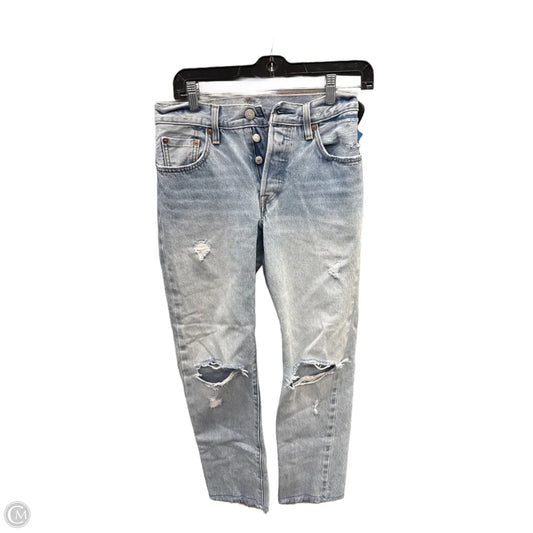Jeans Skinny By Levis In Blue Denim, Size: 0