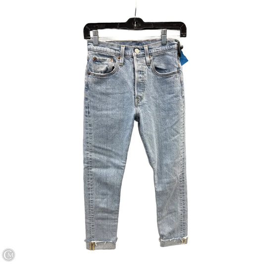 Jeans Skinny By Levis In Blue Denim, Size: 0