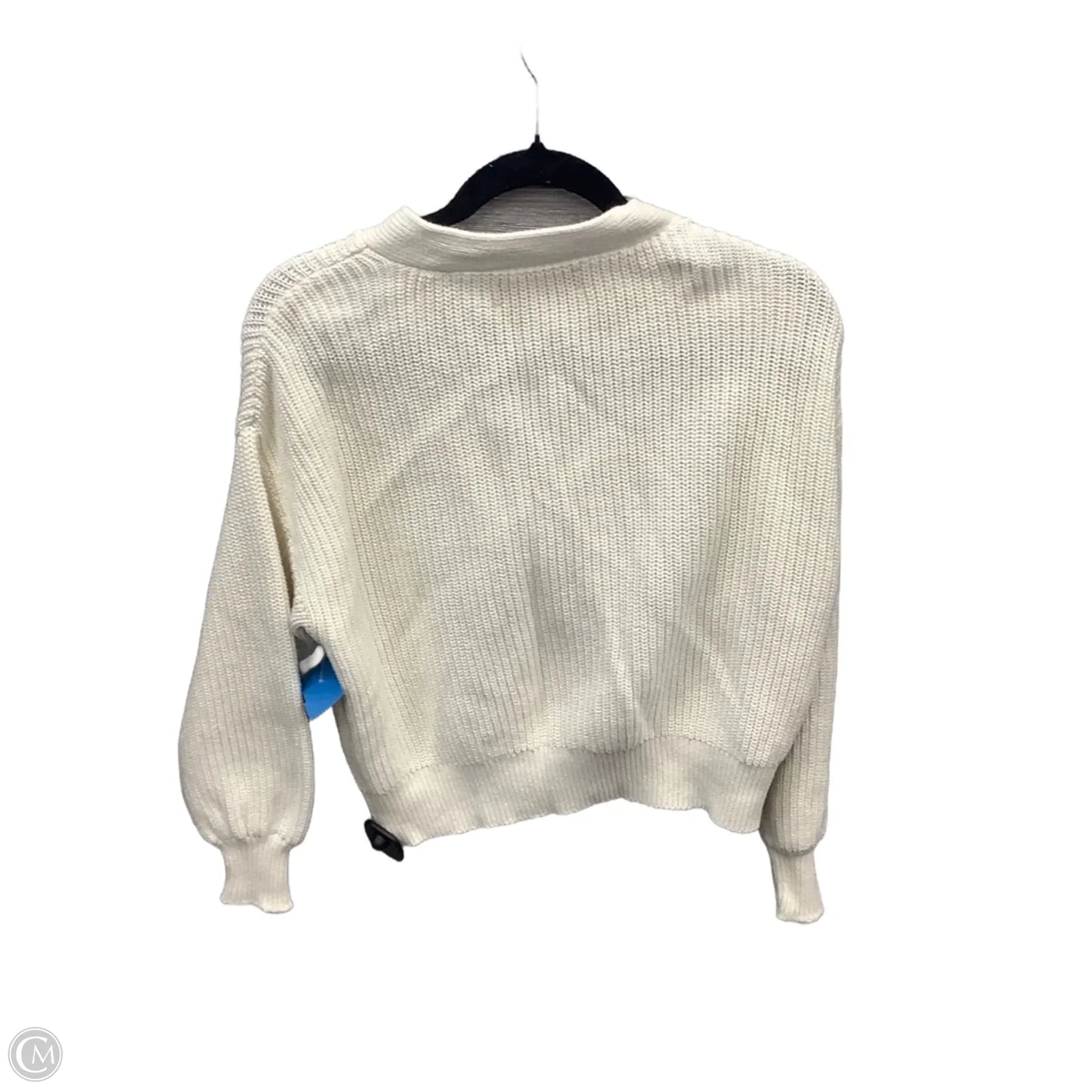 Sweater Cardigan By Loft In White, Size: S