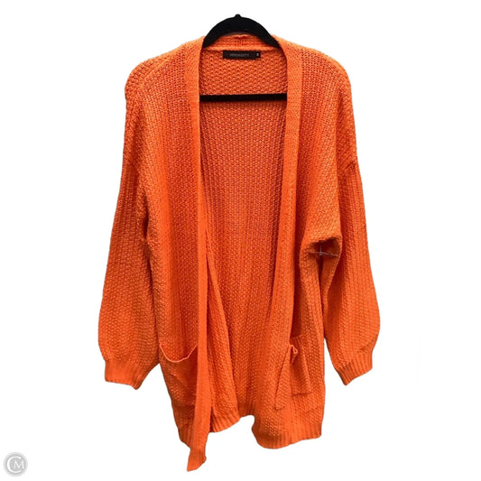 Sweater Cardigan By Merokeety In Orange, Size: M