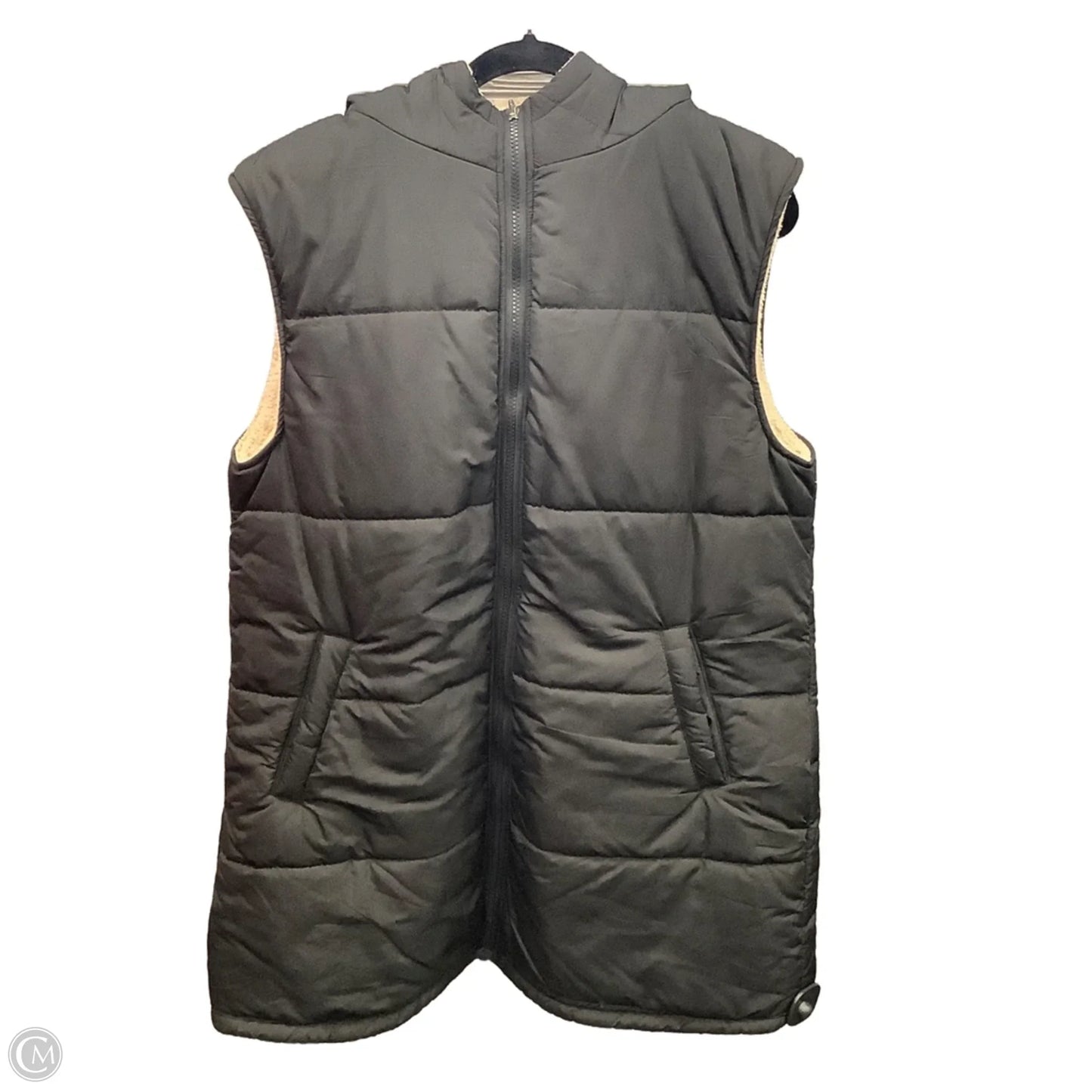 Vest Faux Fur & Sherpa By Prettygarden In Black & Brown, Size: L