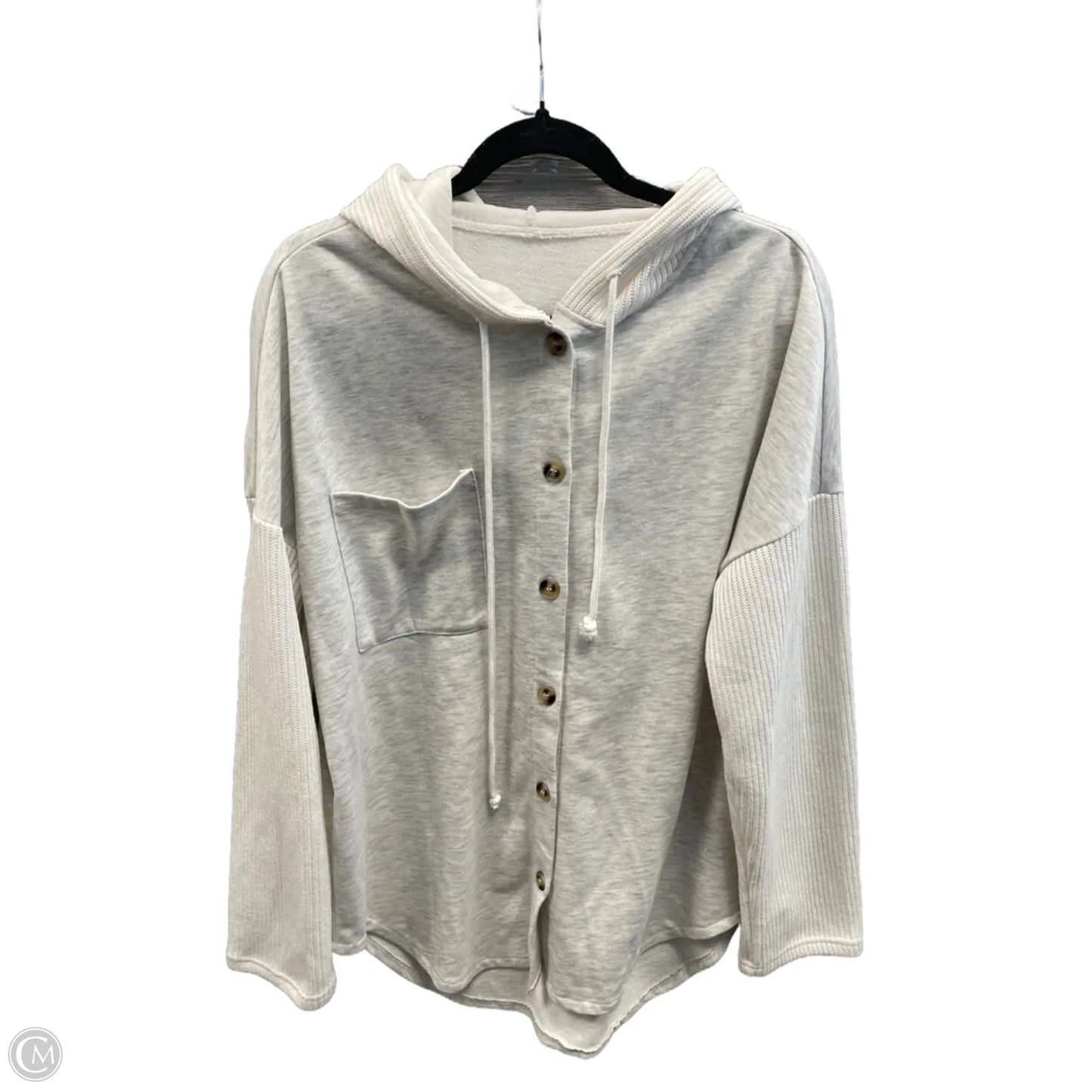 Top Long Sleeve By Clothes Mentor In Grey, Size: M