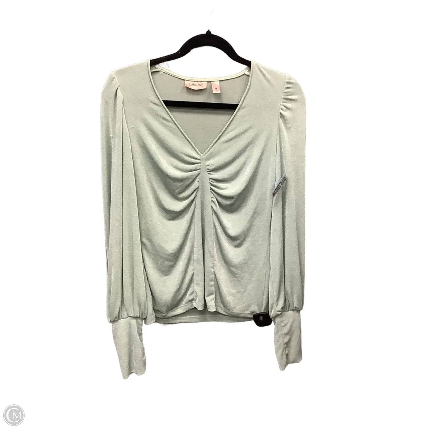 Blouse Long Sleeve By Willow & Root In Green, Size: M