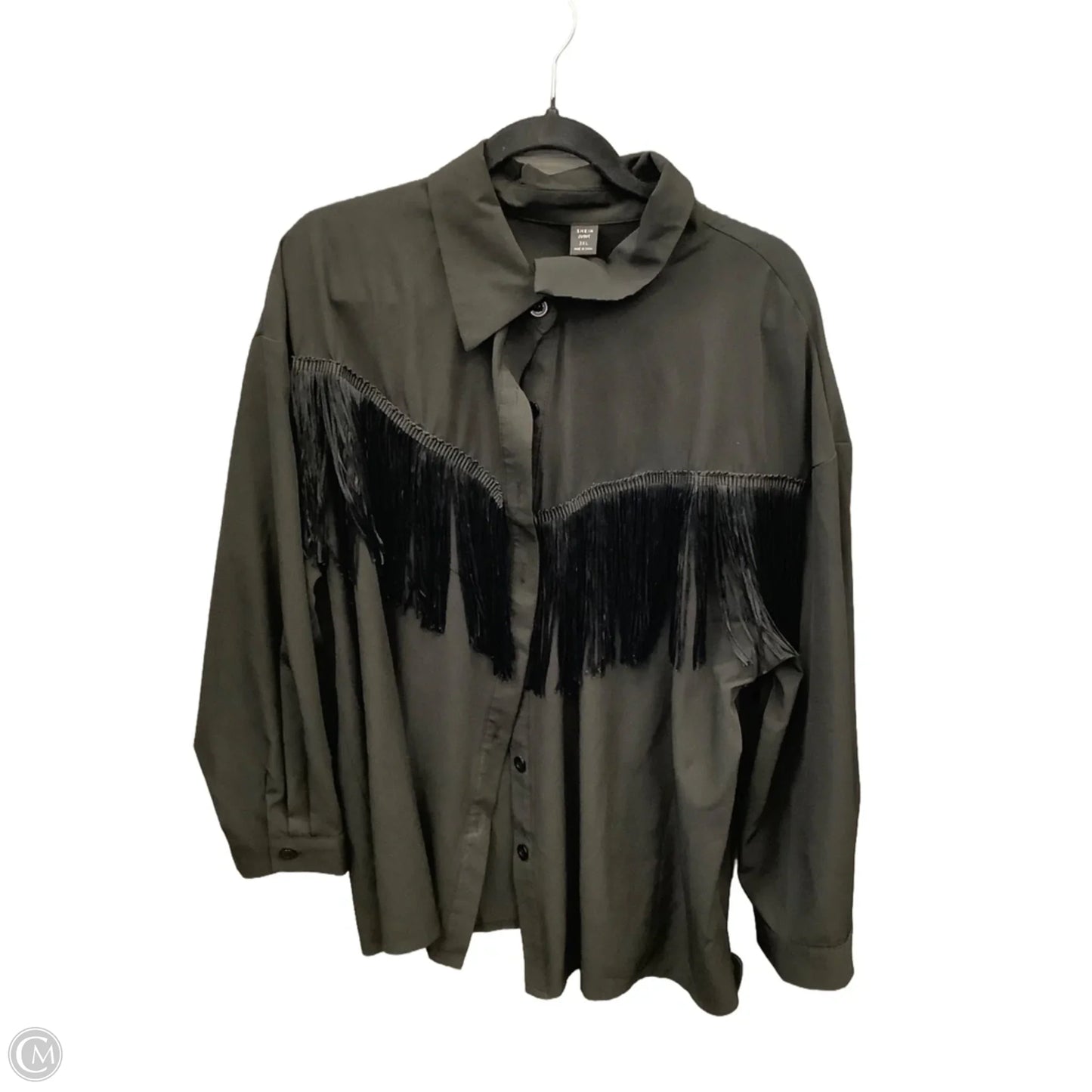 Blouse Long Sleeve By Ambiance Apparel In Black, Size: 3x