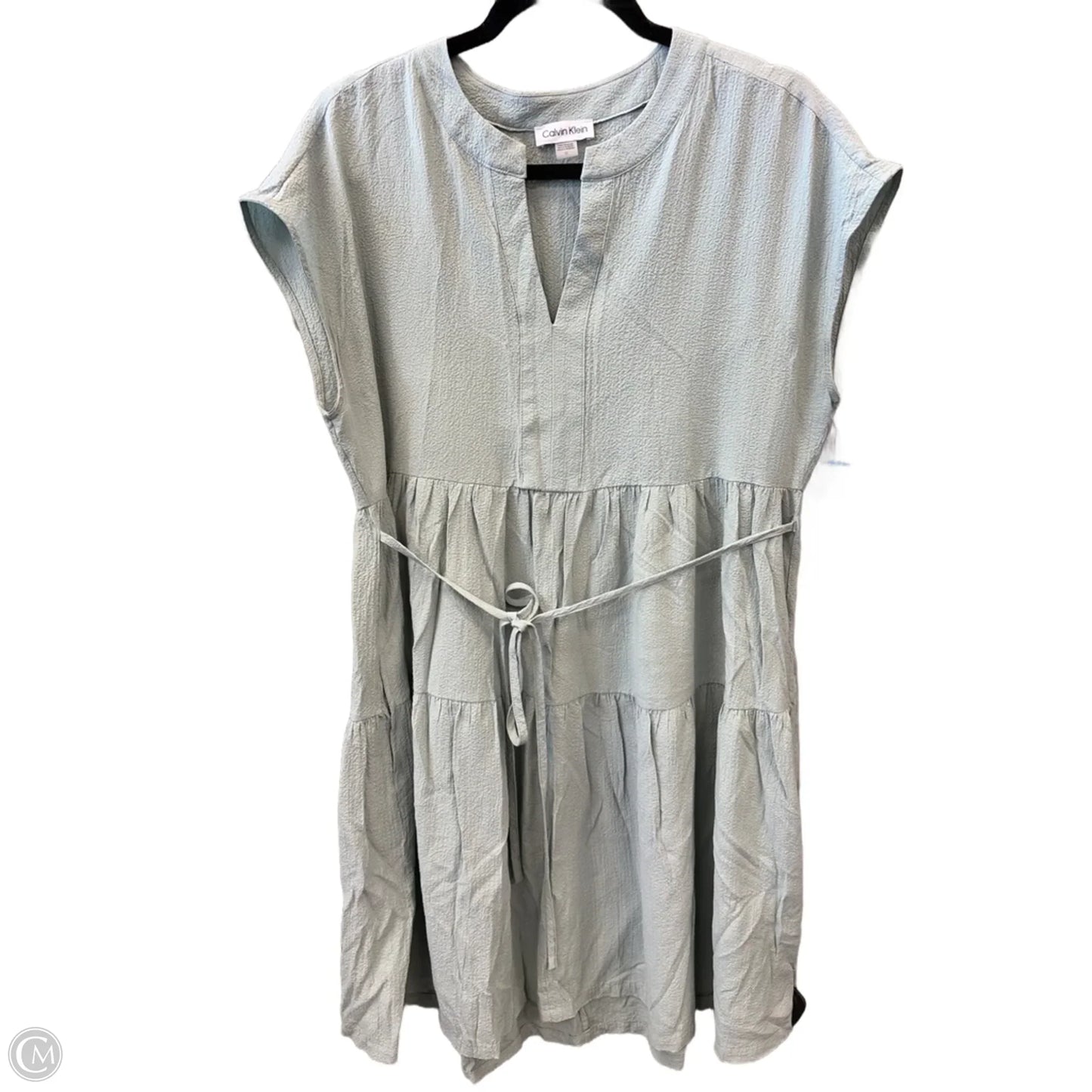 Dress Casual Midi By Calvin Klein In Green, Size: M