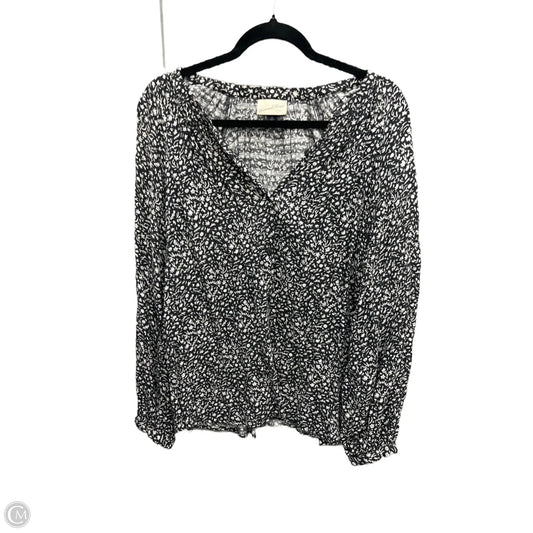 Top Long Sleeve By Universal Thread In Black, Size: Xl