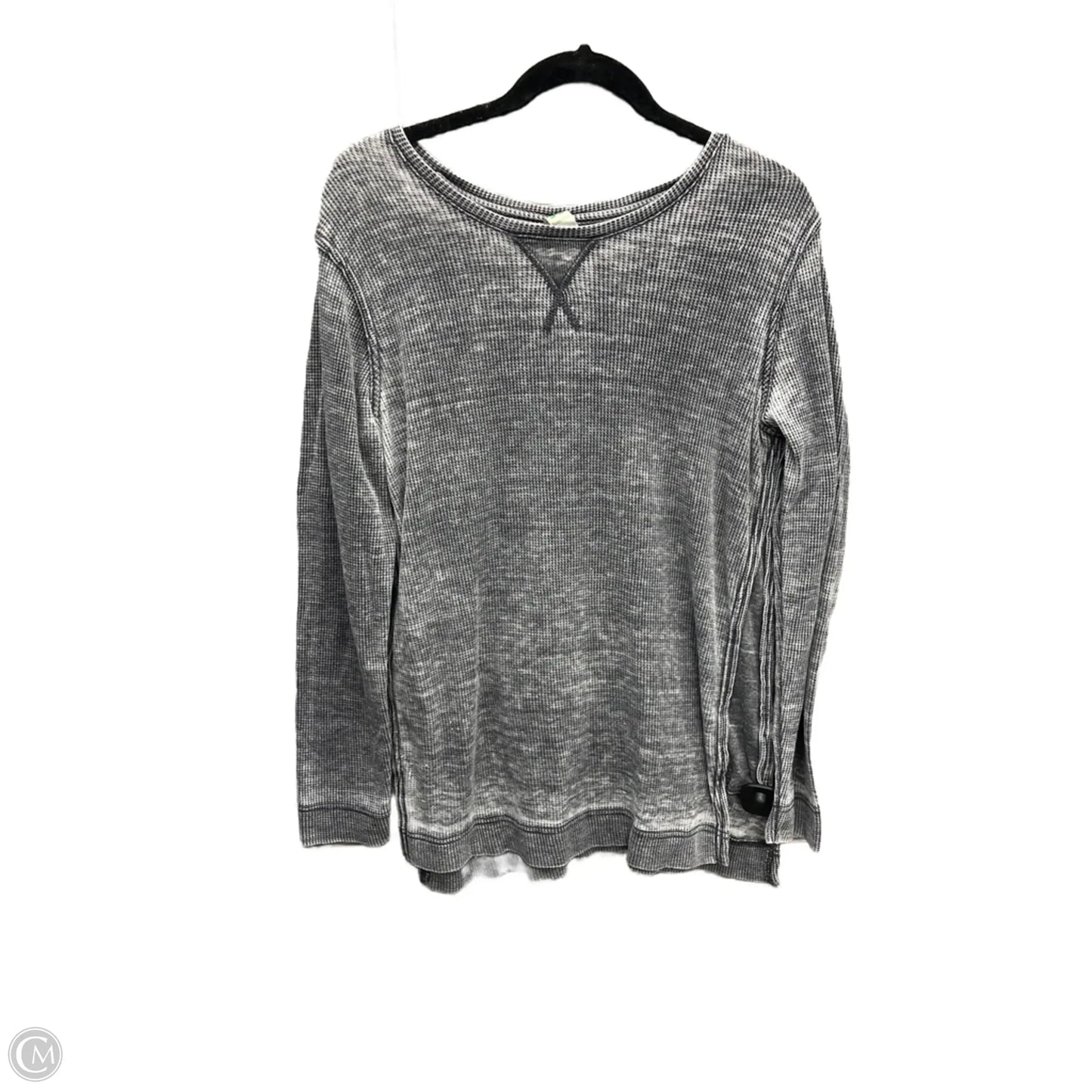 Top Long Sleeve By Green Tea In Grey, Size: L