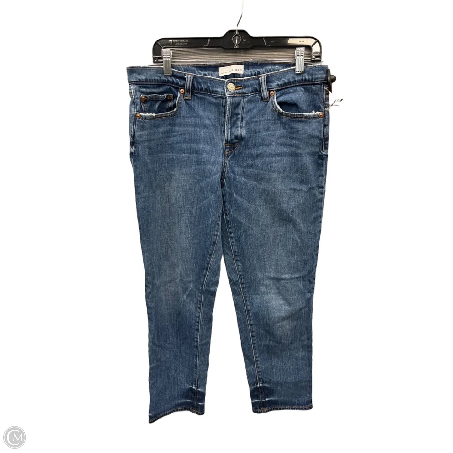 Jeans Straight By Loft In Blue Denim, Size: 6