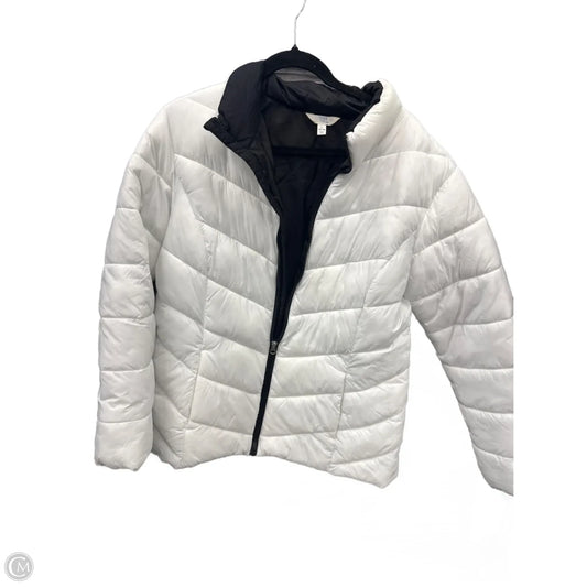 Coat Puffer & Quilted By Time And Tru In White, Size: L