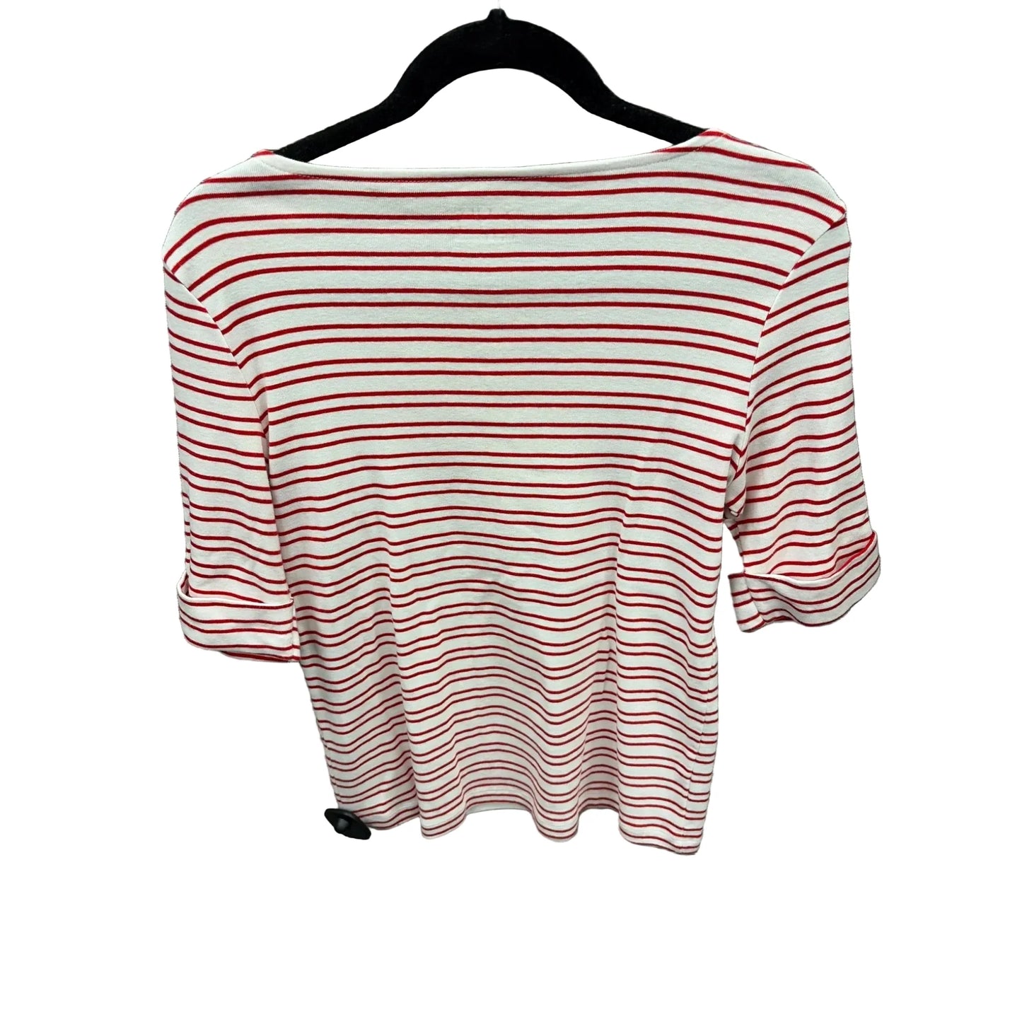 Top Short Sleeve By Christopher And Banks In Striped Pattern, Size: S