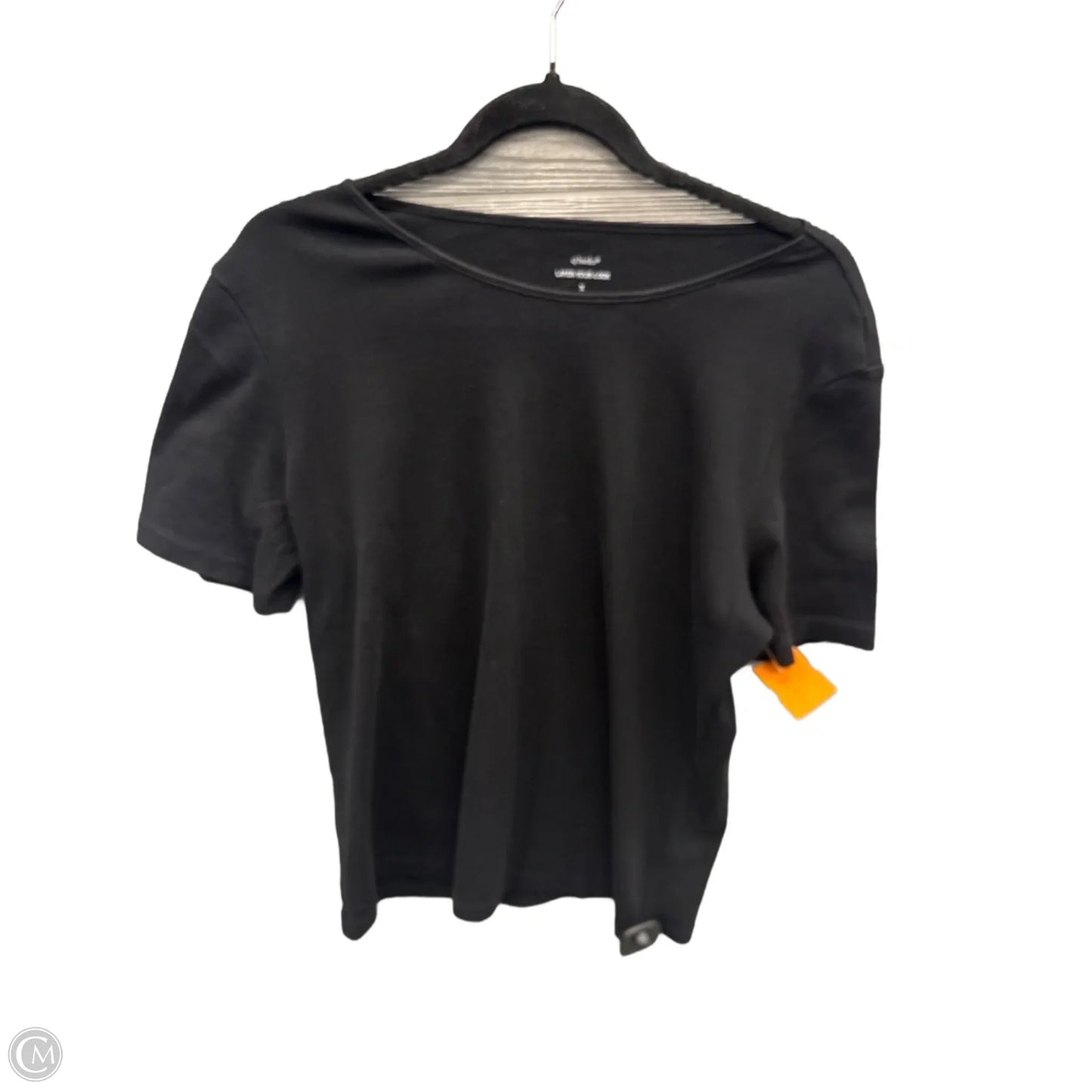 Top Short Sleeve Basic By Cj Banks In Black, Size: L