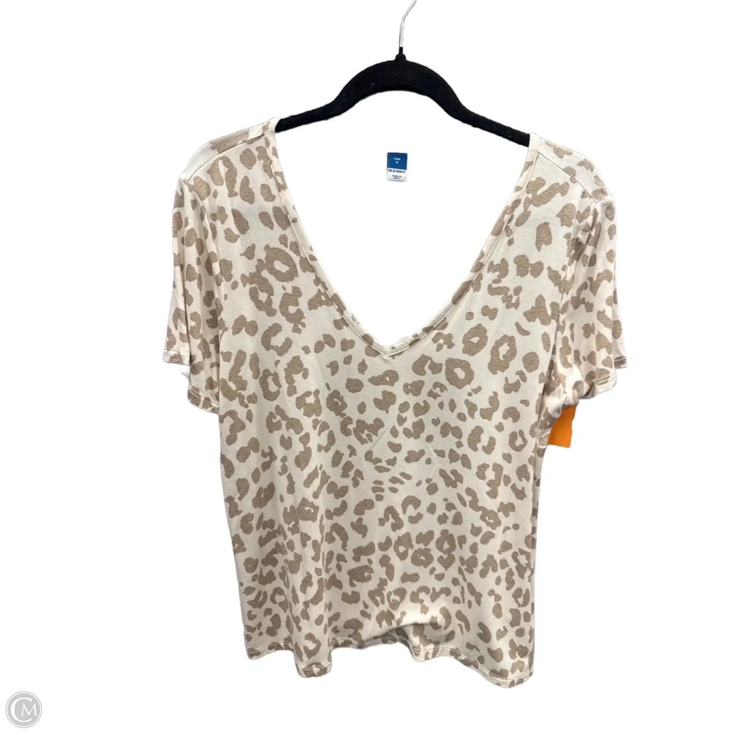 Top Short Sleeve By Old Navy In Animal Print, Size: M