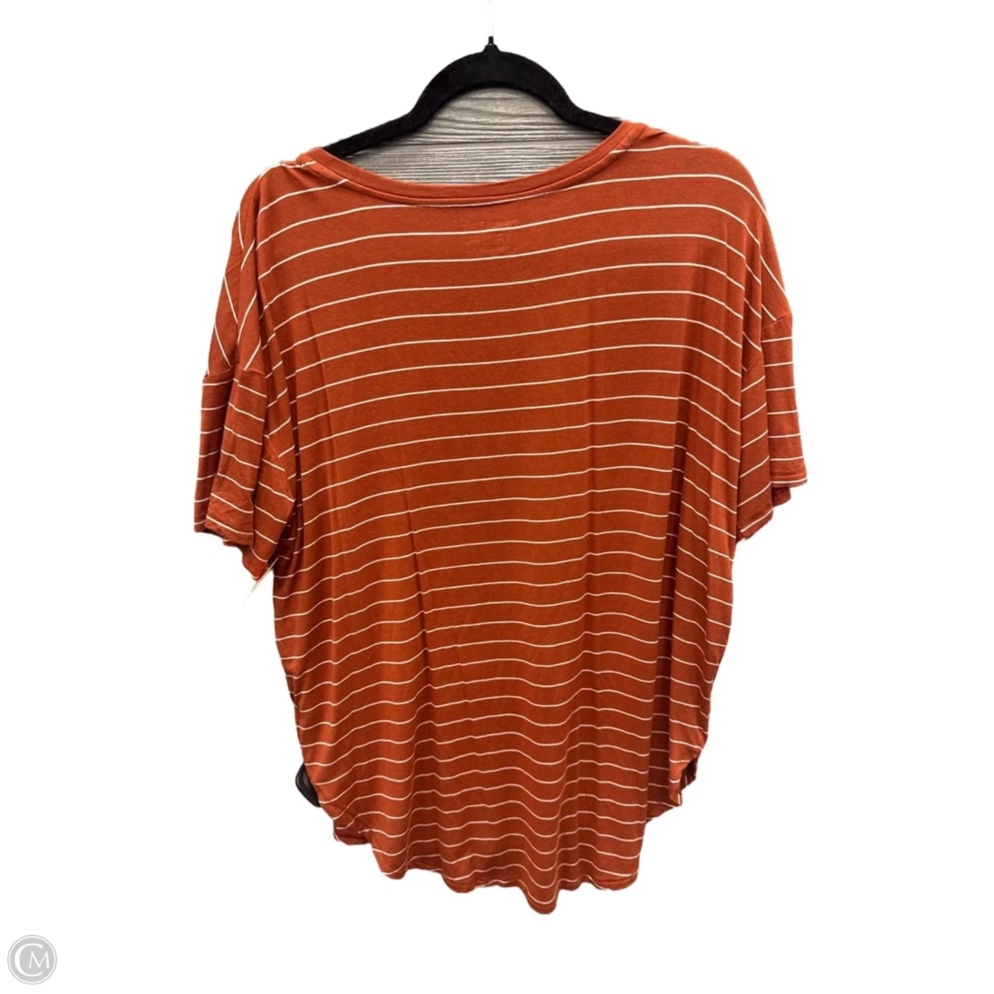 Top Short Sleeve By Time And Tru In Orange, Size: L