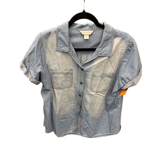 Top Short Sleeve By Christopher And Banks In Blue, Size: M