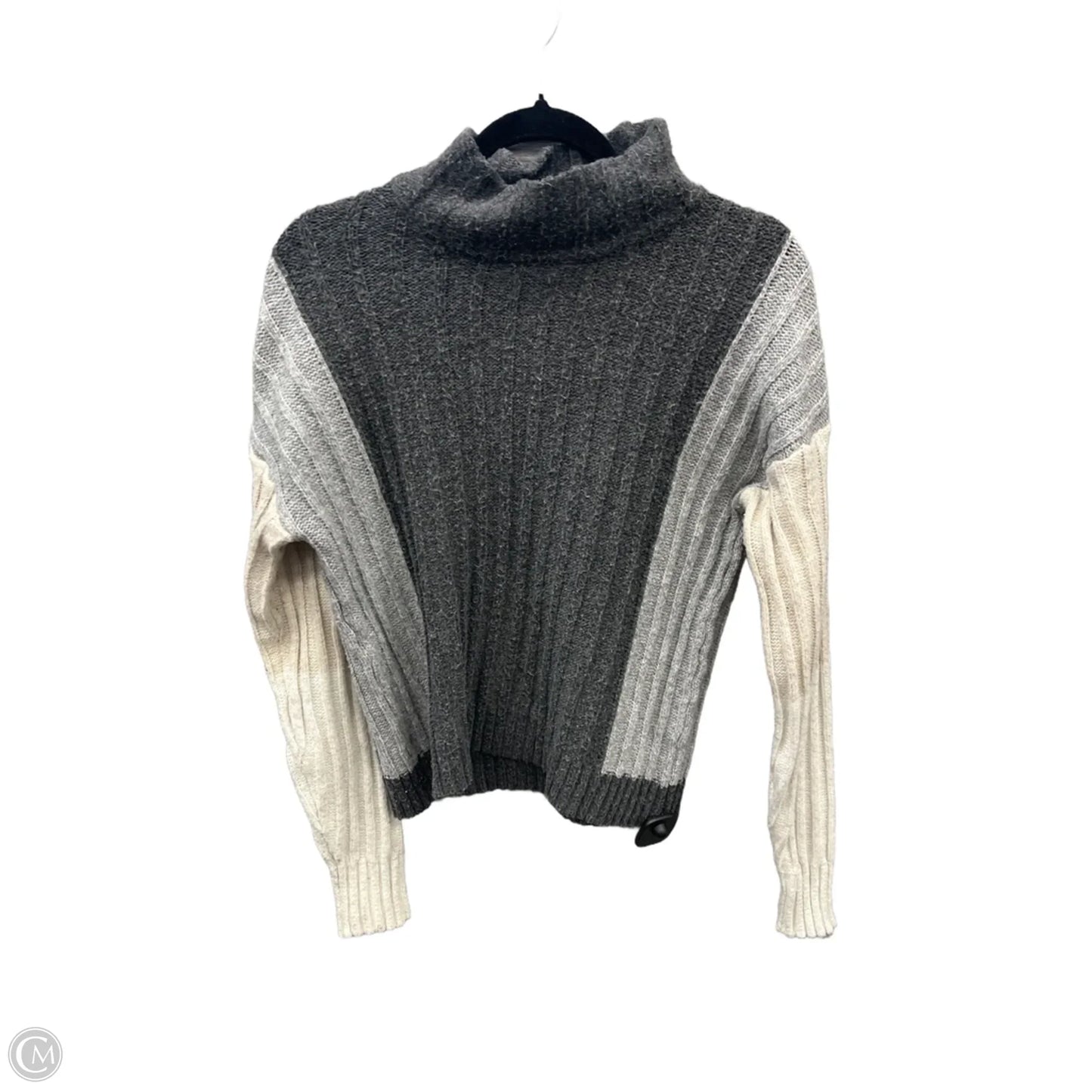Sweater By Time And Tru In Cream & Grey, Size: S