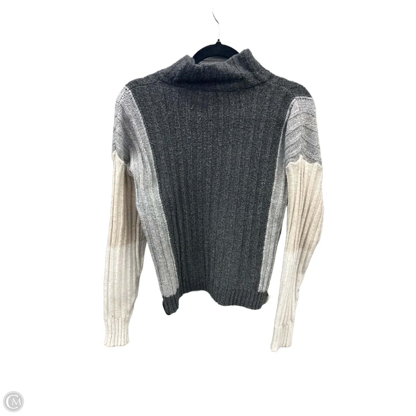 Sweater By Time And Tru In Cream & Grey, Size: S