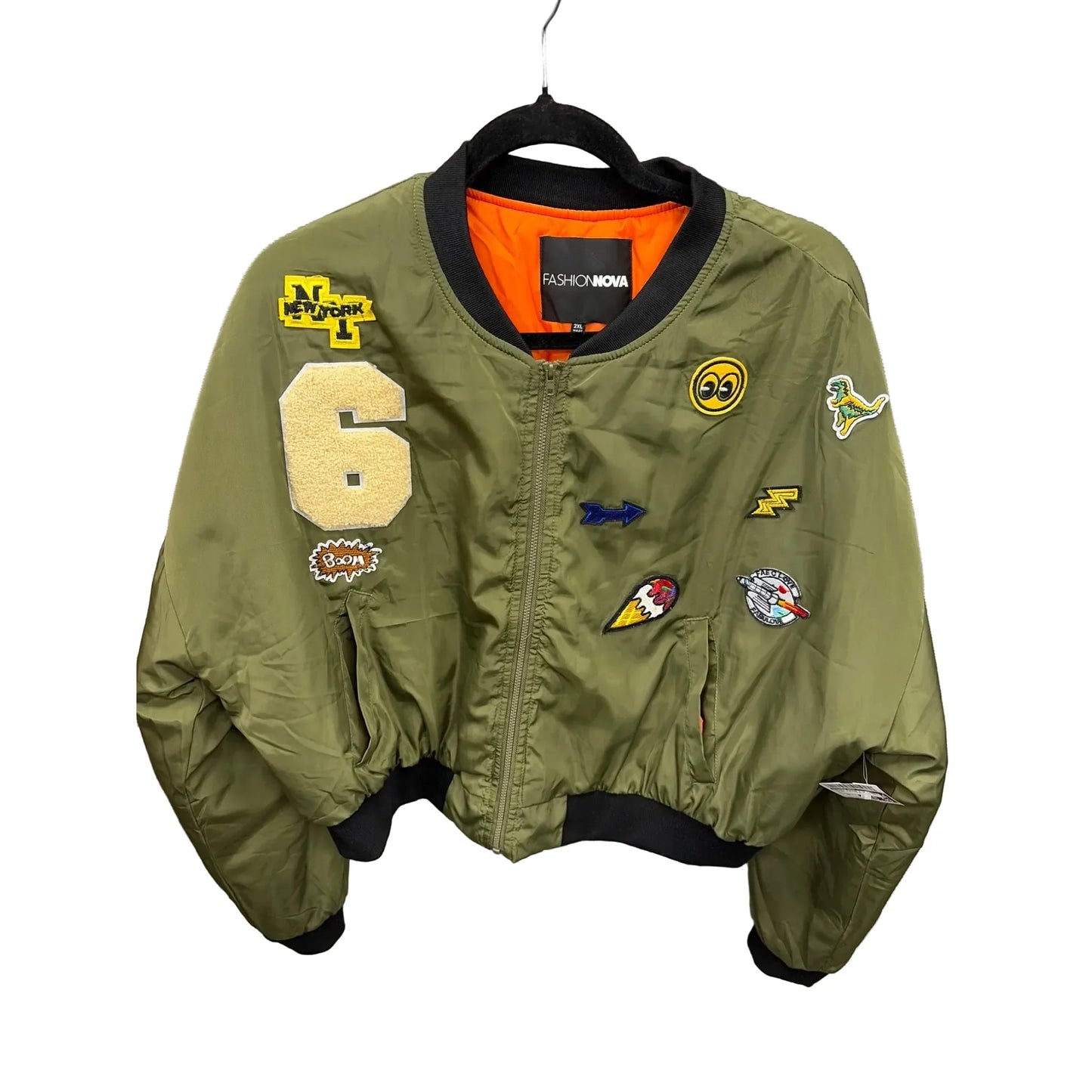 Jacket Puffer & Quilted By Fashion Nova In Green, Size: 2x