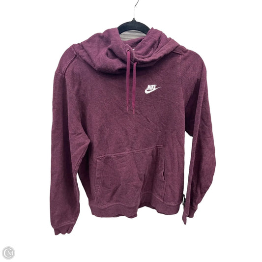 Athletic Sweatshirt Hoodie By Nike Apparel In Purple, Size: M