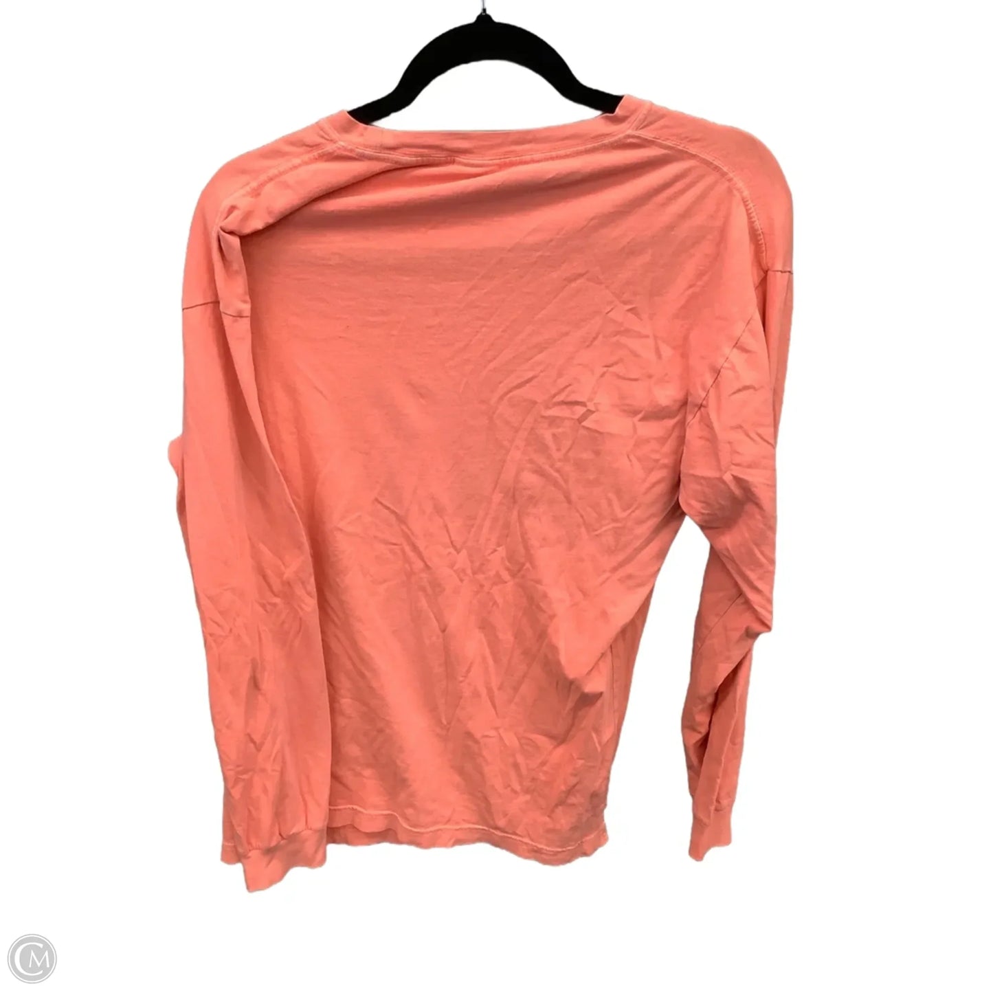 Top Long Sleeve By Pink In Coral, Size: L