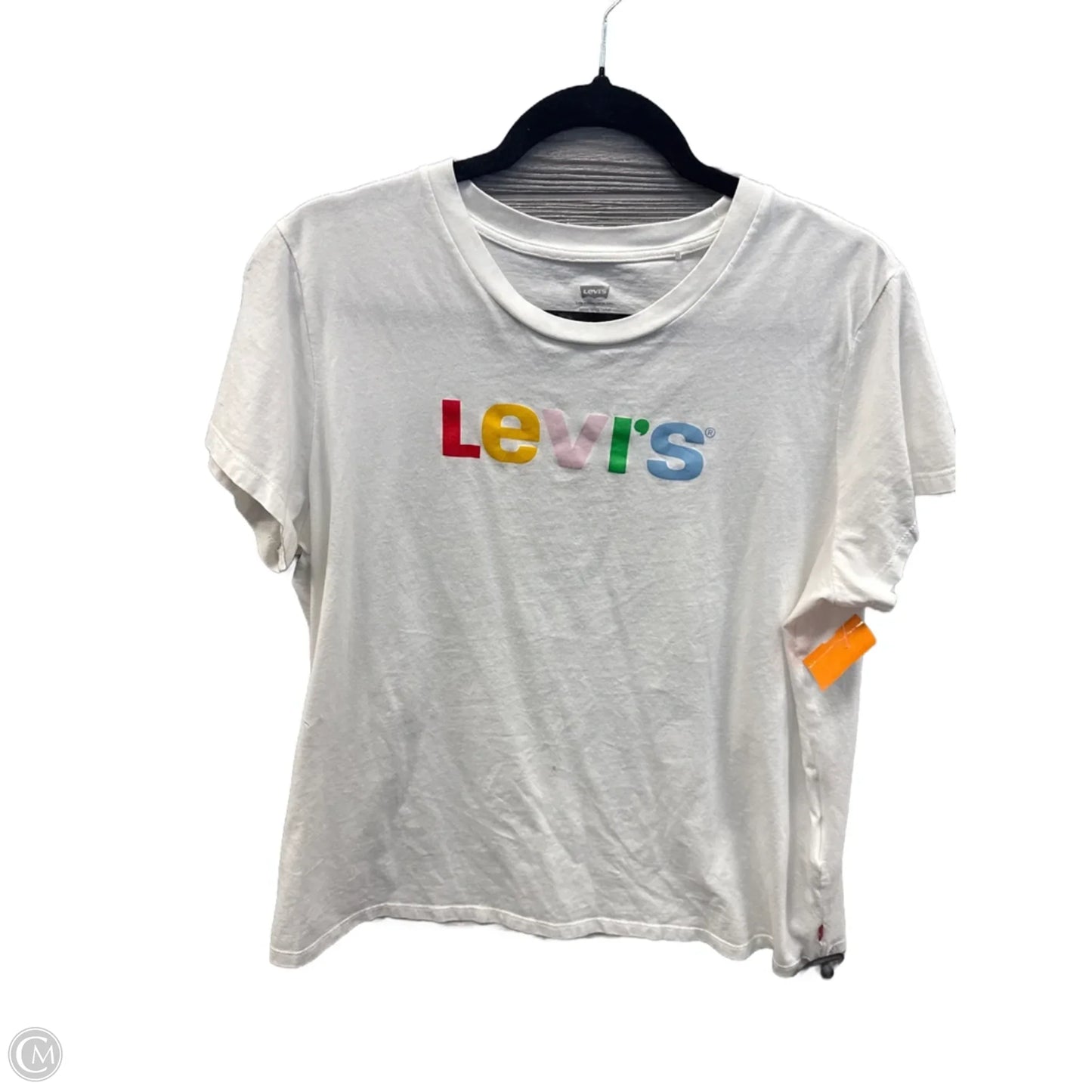 Top Short Sleeve By Levis In White, Size: Xl