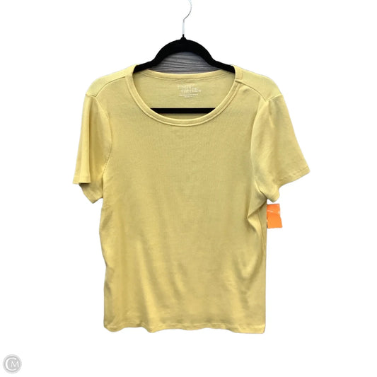 Top Short Sleeve By Time And Tru In Yellow, Size: Xl