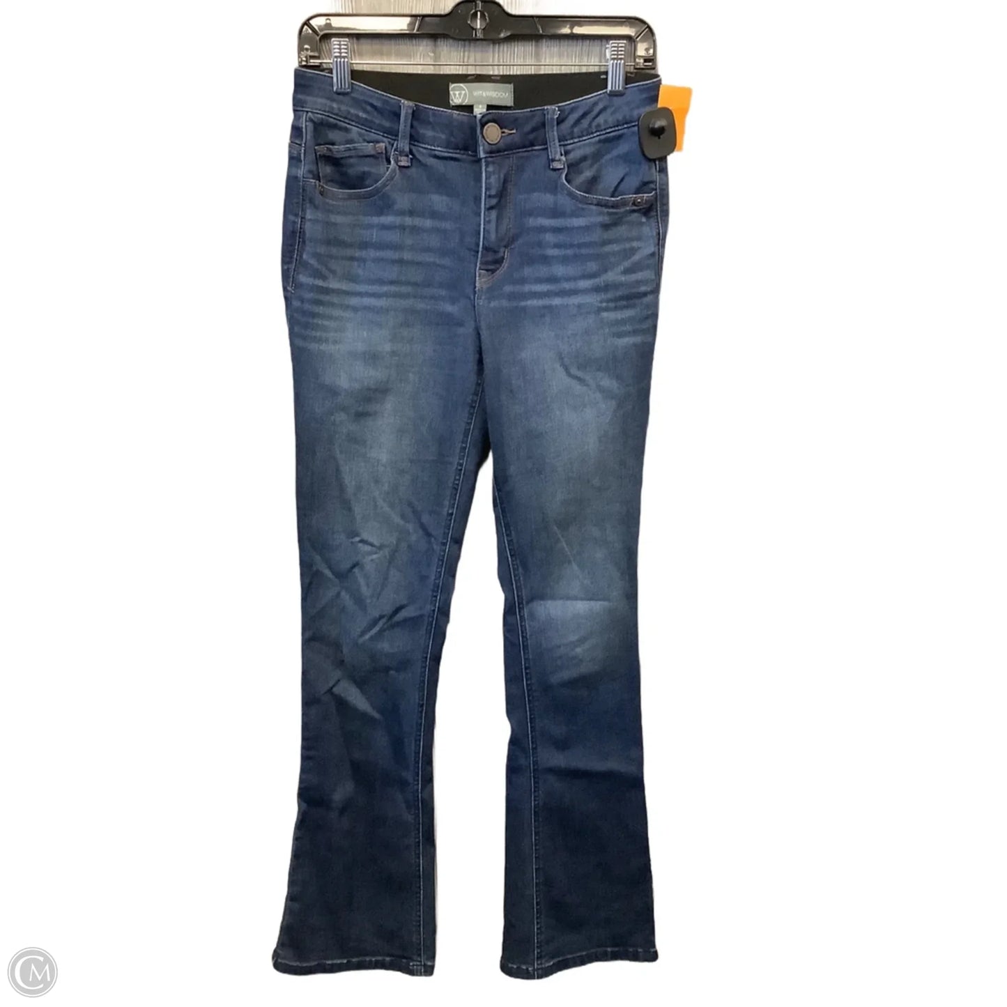 Jeans Straight By Wit & Wisdom In Blue Denim, Size: 4