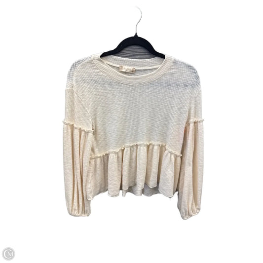 Top Long Sleeve By Altard State In Cream, Size: Xs
