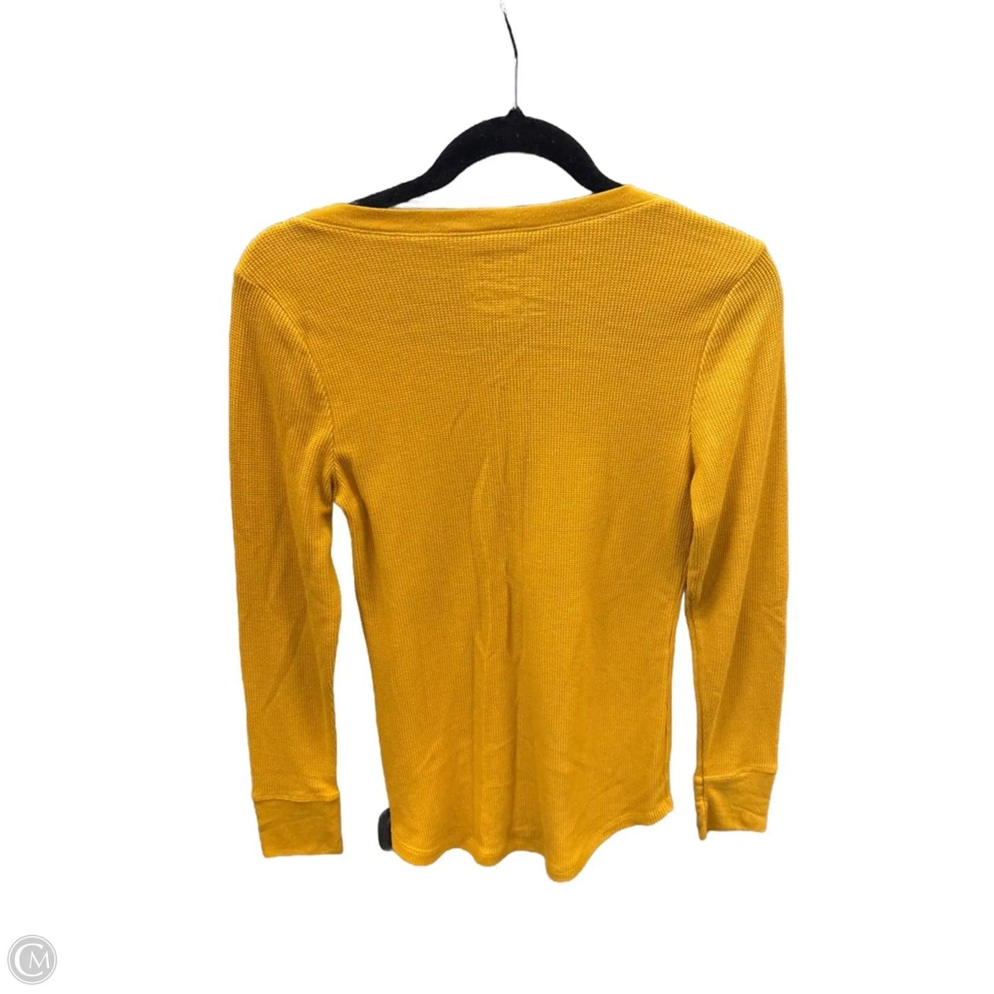 Top Long Sleeve Basic By Time And Tru In Yellow, Size: M
