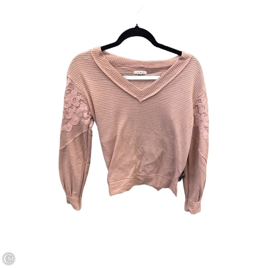 Top Long Sleeve By Maurices In Pink, Size: Xs