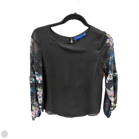 Blouse Long Sleeve By Apt 9 In Black, Size: Sp