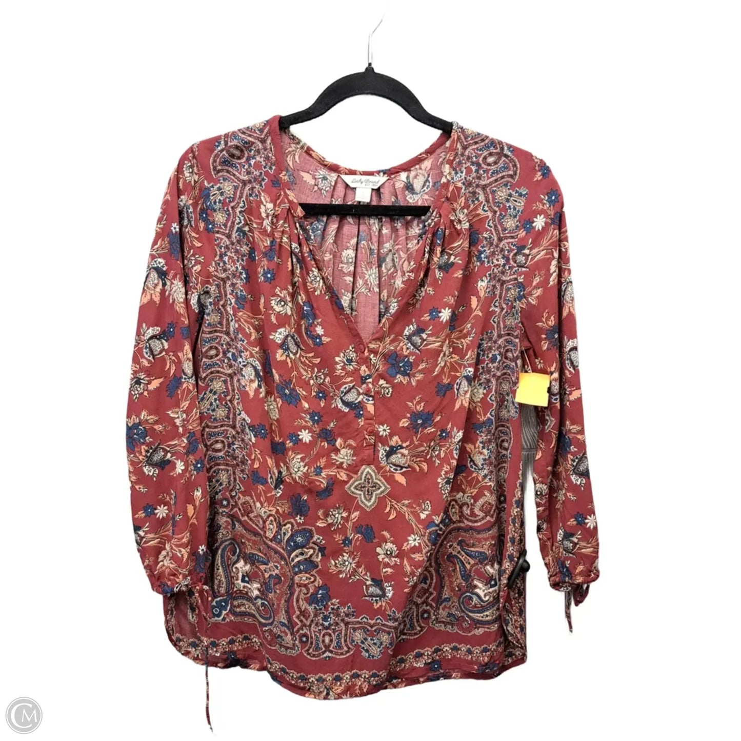 Top Long Sleeve By Lucky Brand In Red, Size: S