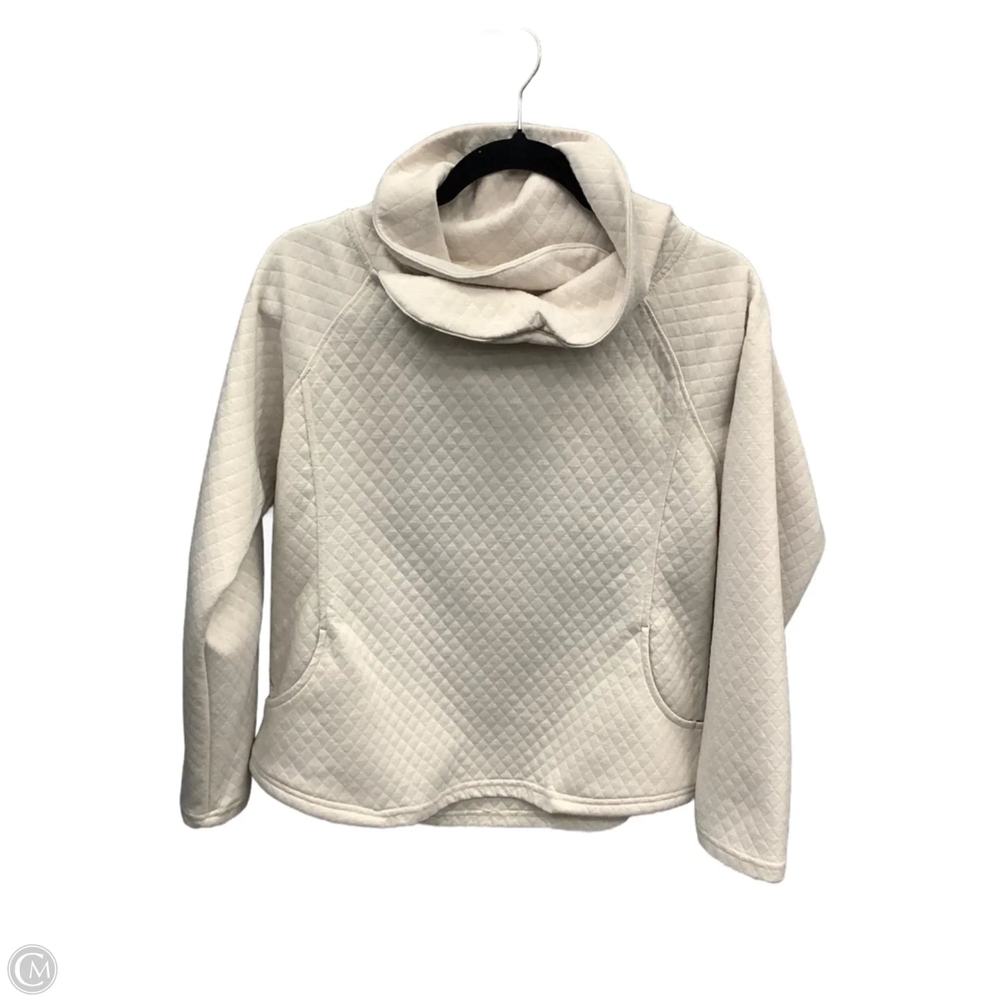 Sweatshirt Collar By Clothes Mentor In Beige, Size: M