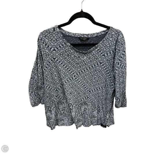 Top Long Sleeve By Lucky Brand In Blue, Size: 1x