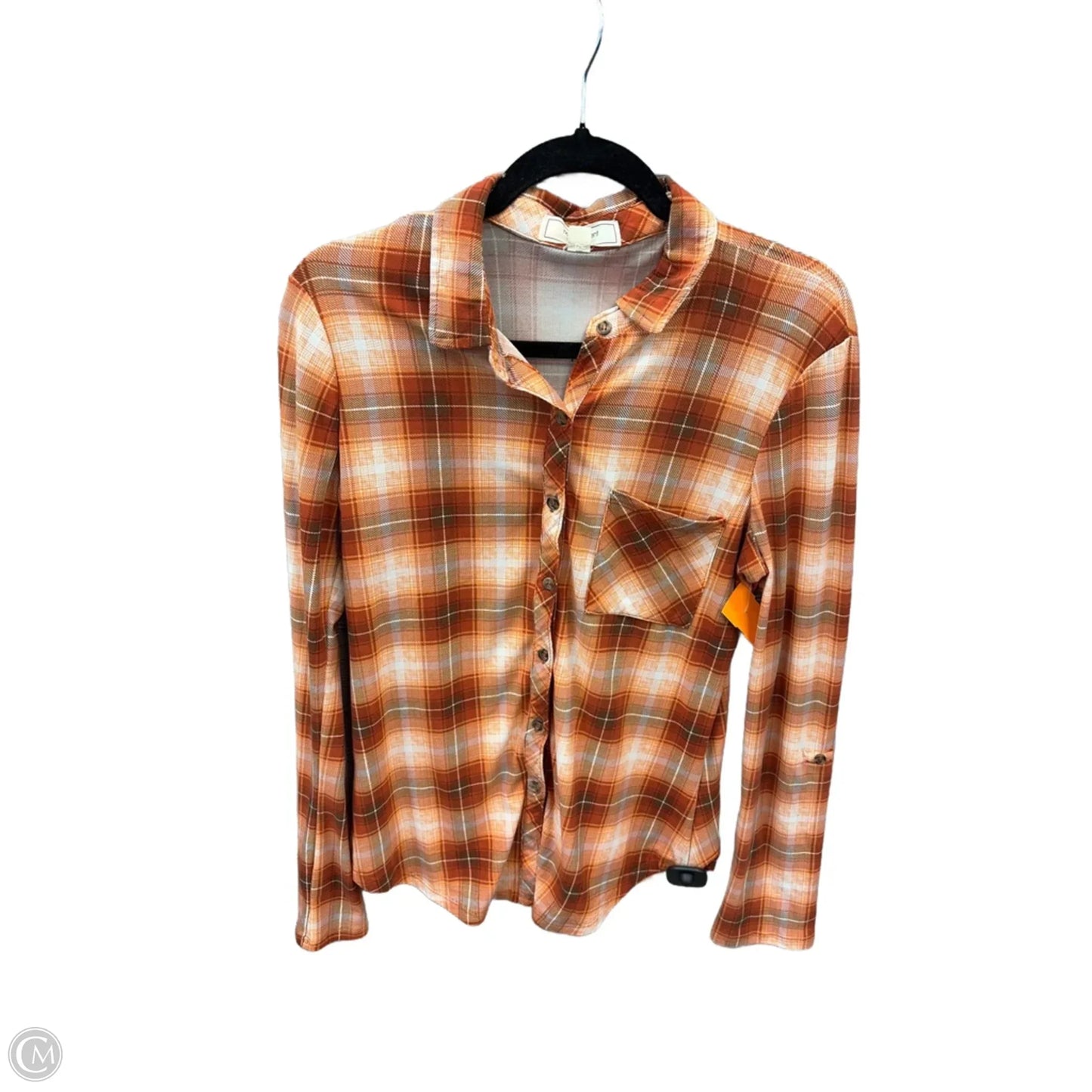 Top Long Sleeve By No Comment In Orange, Size: M