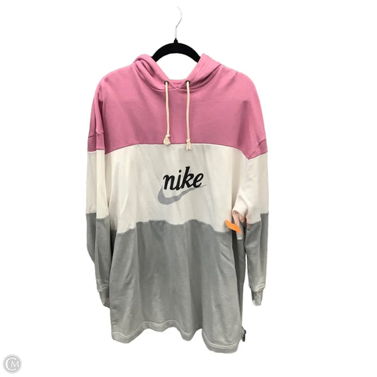 Athletic Top Long Sleeve Hoodie By Nike Apparel In Multi-colored, Size: L