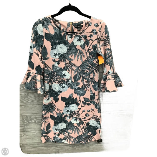 Dress Work By Nina Leonard In Blue & Pink, Size: Xs