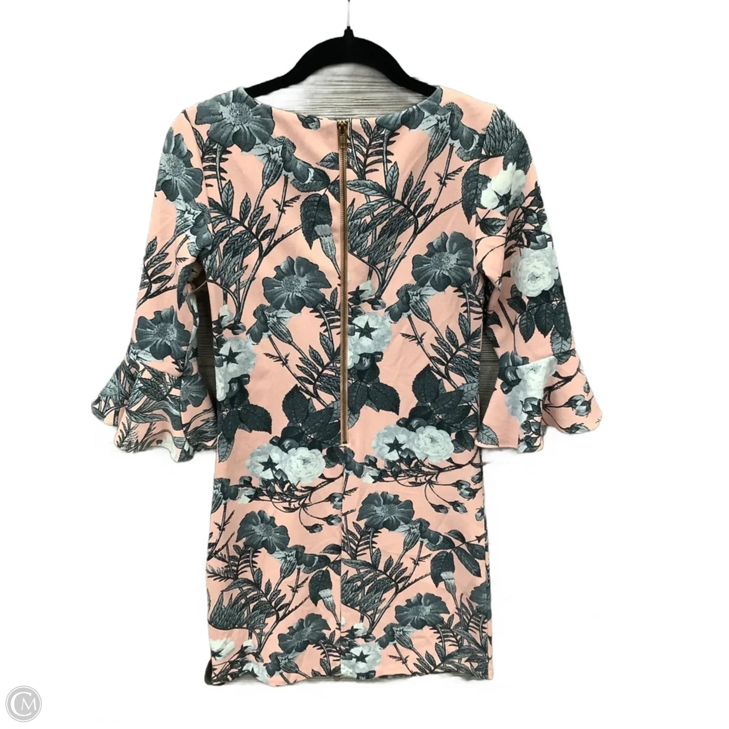 Dress Work By Nina Leonard In Blue & Pink, Size: Xs