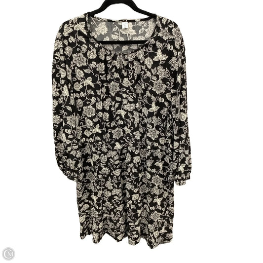 Dress Casual Midi By Old Navy In Black & White, Size: Xxl