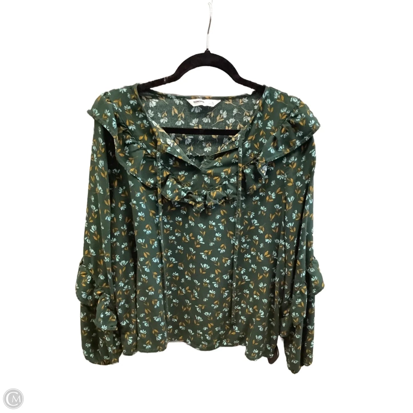 Top Long Sleeve By Sonoma In Green, Size: Xl