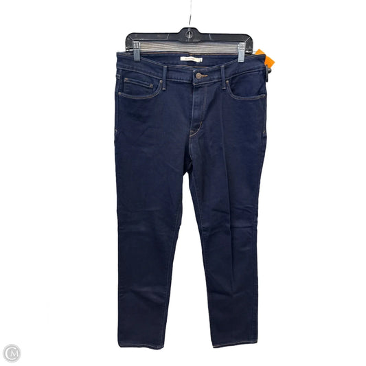 Jeans Skinny By Levis In Blue Denim, Size: 14