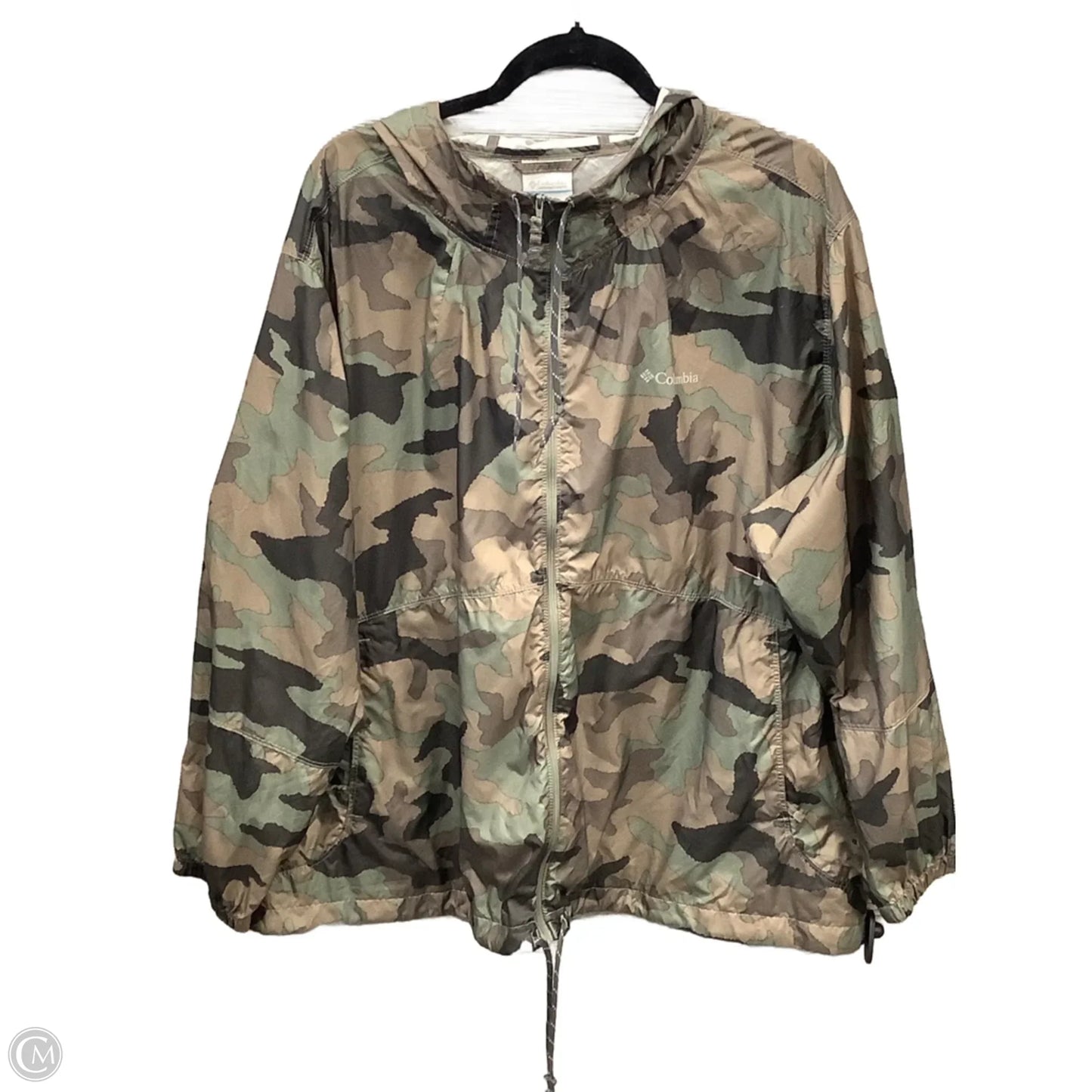 Jacket Windbreaker By Columbia In Camouflage Print, Size: 3x