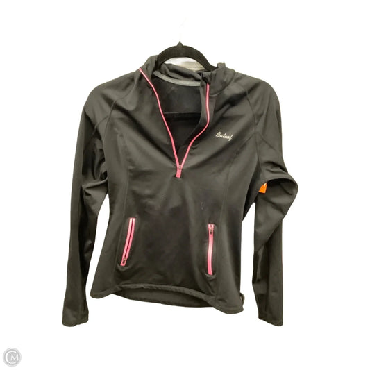 Athletic Top Long Sleeve Collar By Baleaf In Black & Pink, Size: M