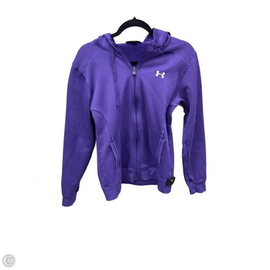 Athletic Sweatshirt Hoodie By Under Armour In Purple, Size: M