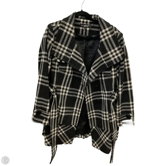 Coat Peacoat By Clothes Mentor In Black & White, Size: 1x