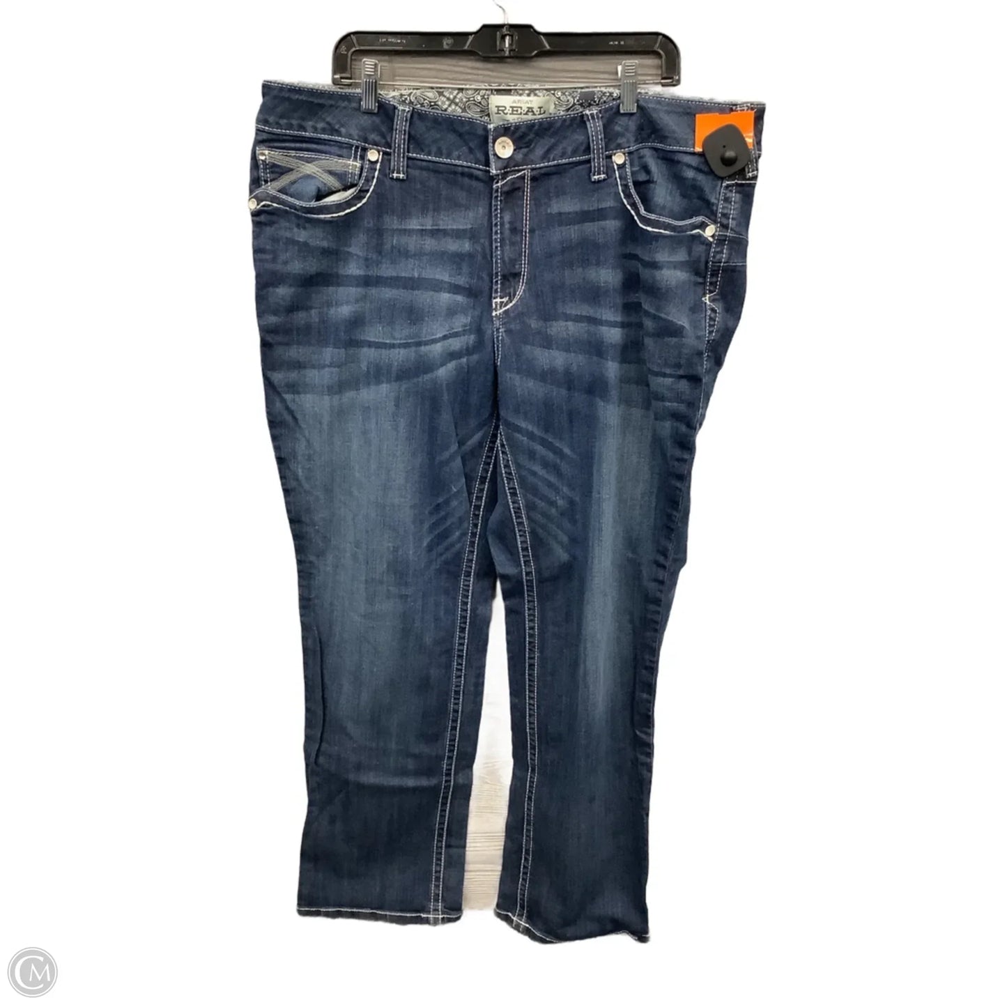 Jeans Straight By Ariat In Blue Denim, Size: 20