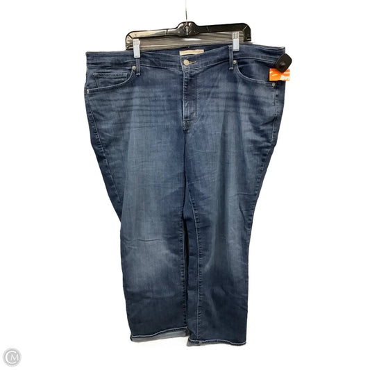 Jeans Straight By Levis In Blue Denim, Size: 22