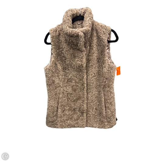 Vest Faux Fur & Sherpa By Gallery In Brown, Size: M
