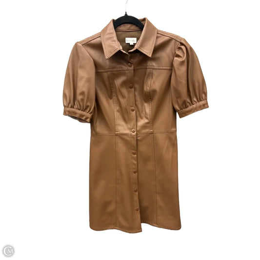 Dress Casual Midi By Clothes Mentor In Brown, Size: S