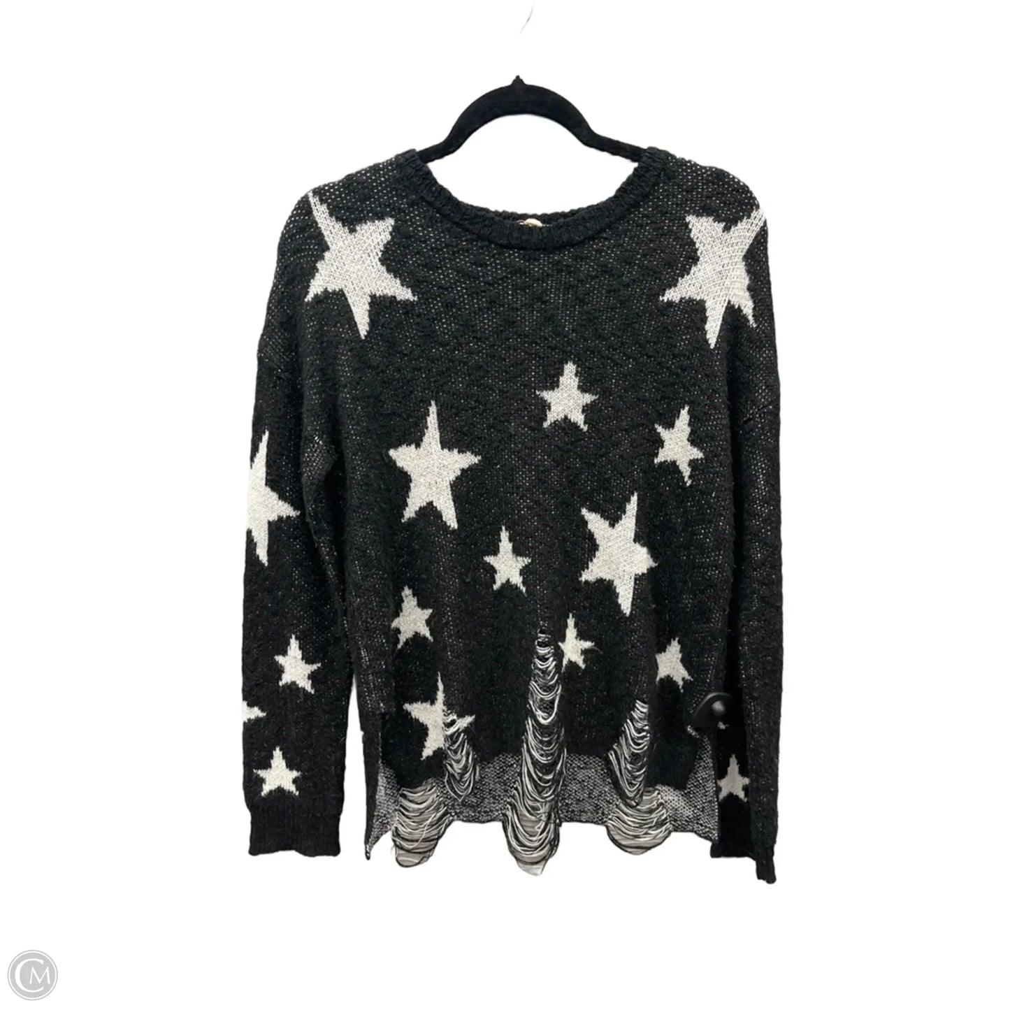 Sweater By Hem & Thread In Black & White, Size: M