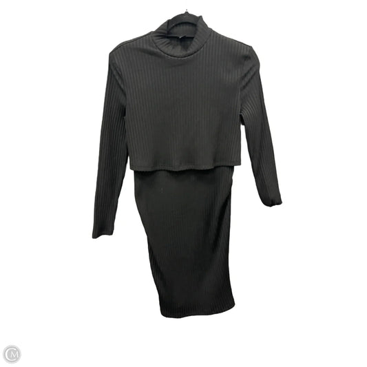 Dress Sweater By Shein In Black, Size: M